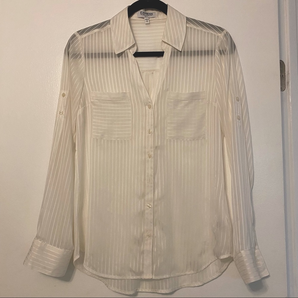Express The Portofino Shirt White Size Small